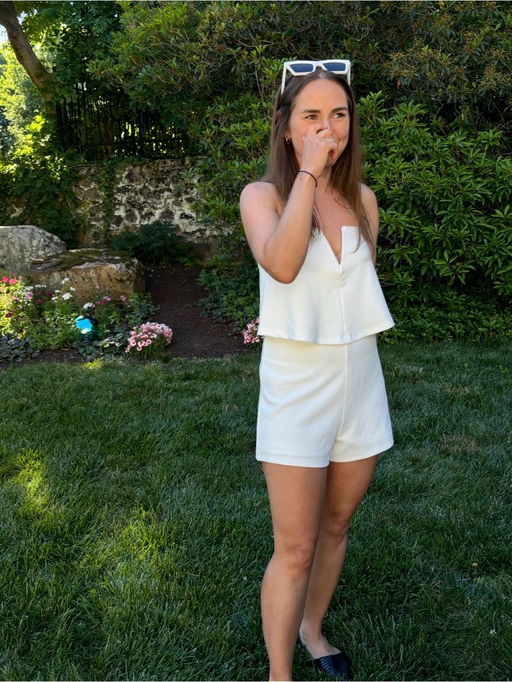 Lulu's White Strapless Romper